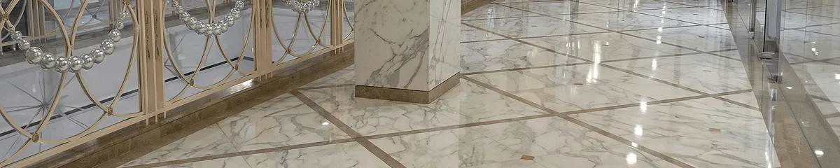 Beautiful marble floor professionally installed in Richmond, VA