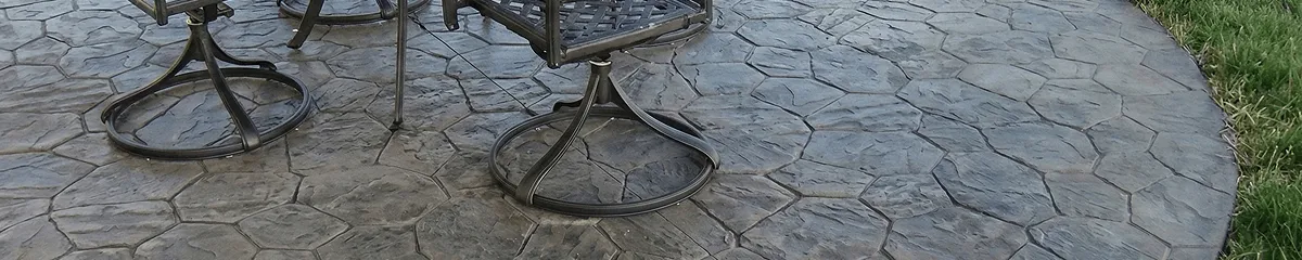 Garden relaxation area with professionally installed stone flooring in Richmond VA